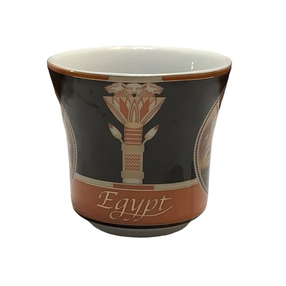 FM Fathy Fathi Mahmoud Egyptian Egypt Chariot Pharaoh Artisan Tea Cup Porcelain - Picture 2 of 11